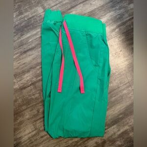 Figs — Safety Green — Freex — Zamora Jogger scrub pants